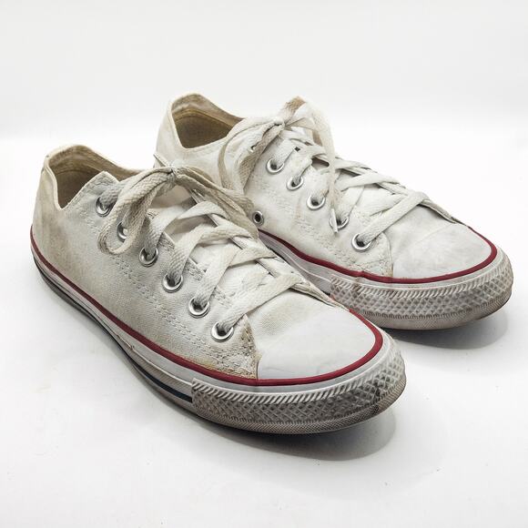 Converse Women’s Chuck Taylor All Star White Canvas Grunge Skaterstyle Size 8 - Picture 2 of 8